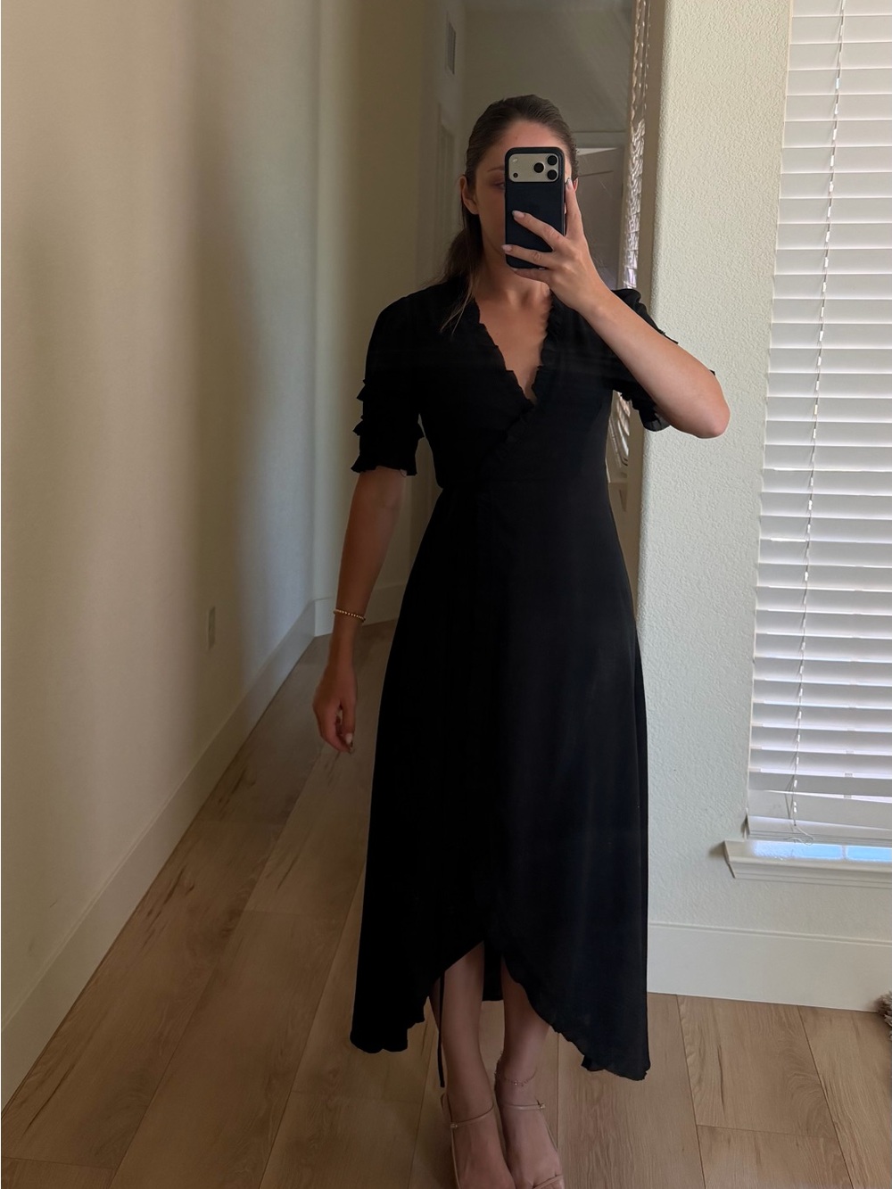 Black wrap dress